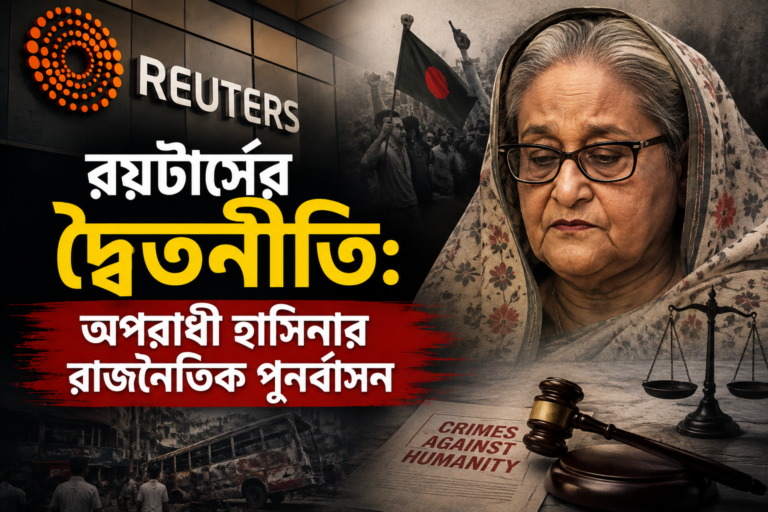 রয়টার্সের দ্বৈতনীতি: অপরাধী হাসিনার রাজনৈতিক পুনর্বাসন