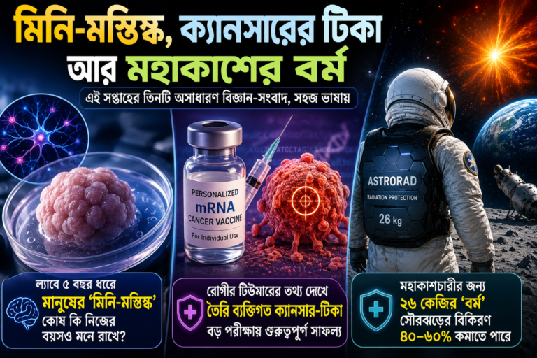 মিনি-মস্তিষ্ক, ক্যানসারের টিকা আর মহাকাশের বর্ম
