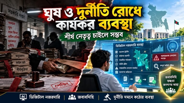 ঘুষ ও দুর্নীতি রোধে একটি কার্যকর ব্যবস্থা— অবশ্যই সম্ভব, শীর্ষ নেতৃত্ব চাইলে